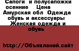 Сапоги  и полусапожки осенние  › Цена ­ 1 500 - Амурская обл. Одежда, обувь и аксессуары » Женская одежда и обувь   